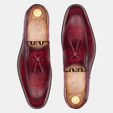 Red Harris Leather Loafers