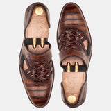Brown Crocodile Woad Oak D Marriage Shoes