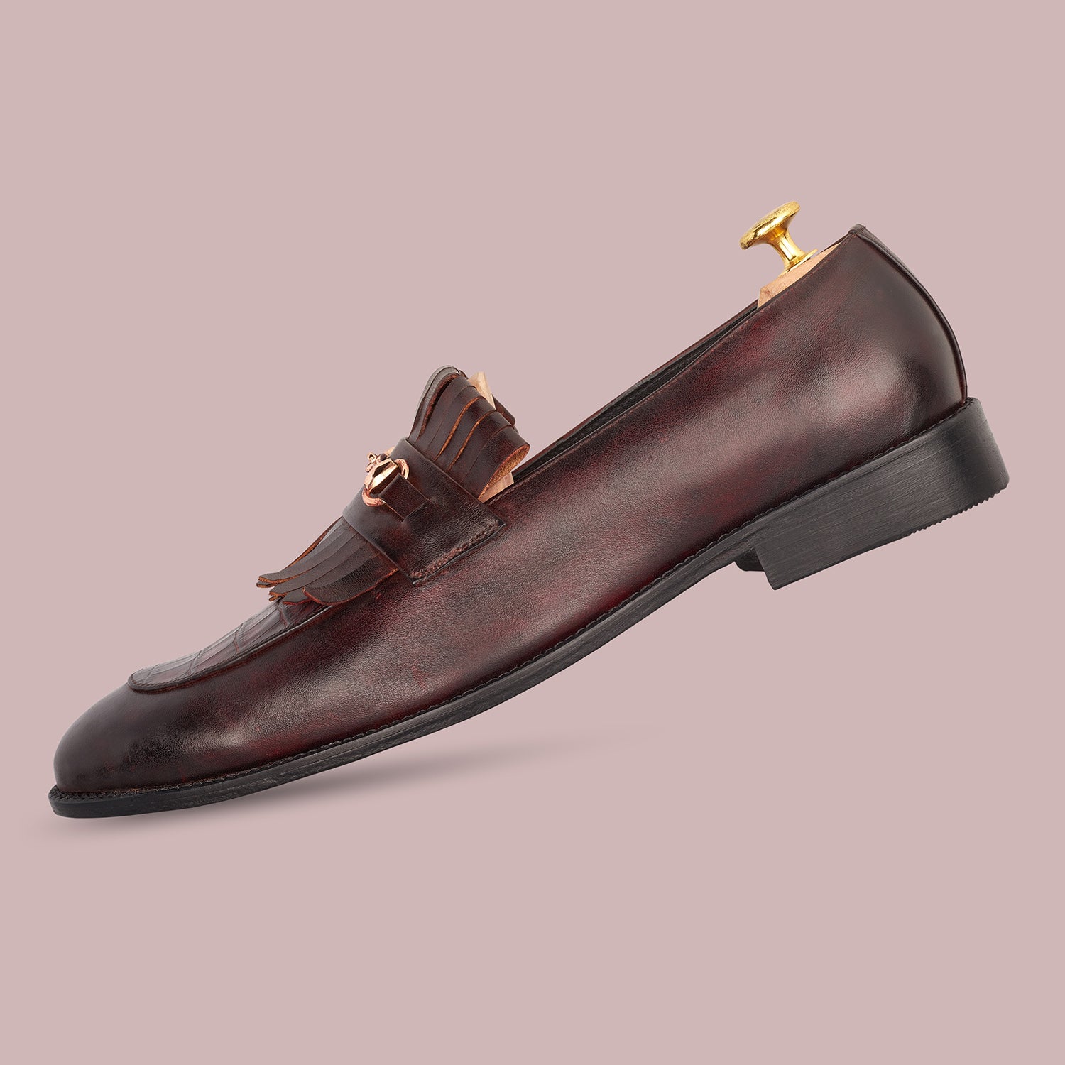 Burgundy Gabriel Hand Made Loafer shoes