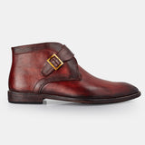 Red Brown Charles Single Monk Boots