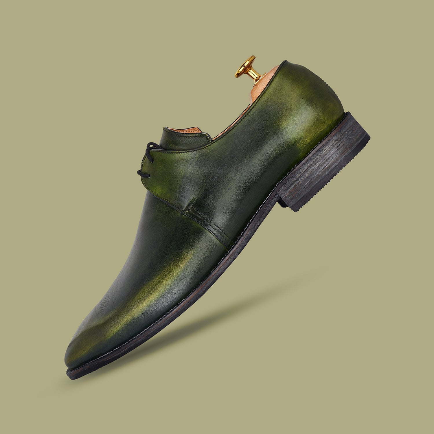 Green Elian Lace-Up Shoes