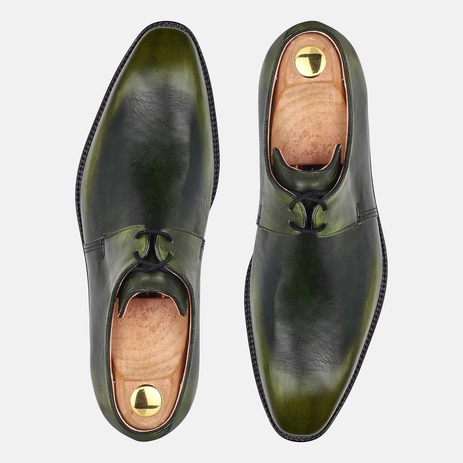 Green Elian Lace-Up Shoes