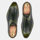 Green Elian Lace-Up Shoes