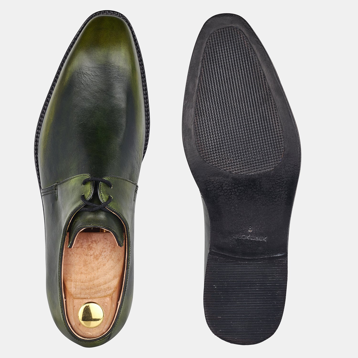 Green Elian Lace-Up Shoes