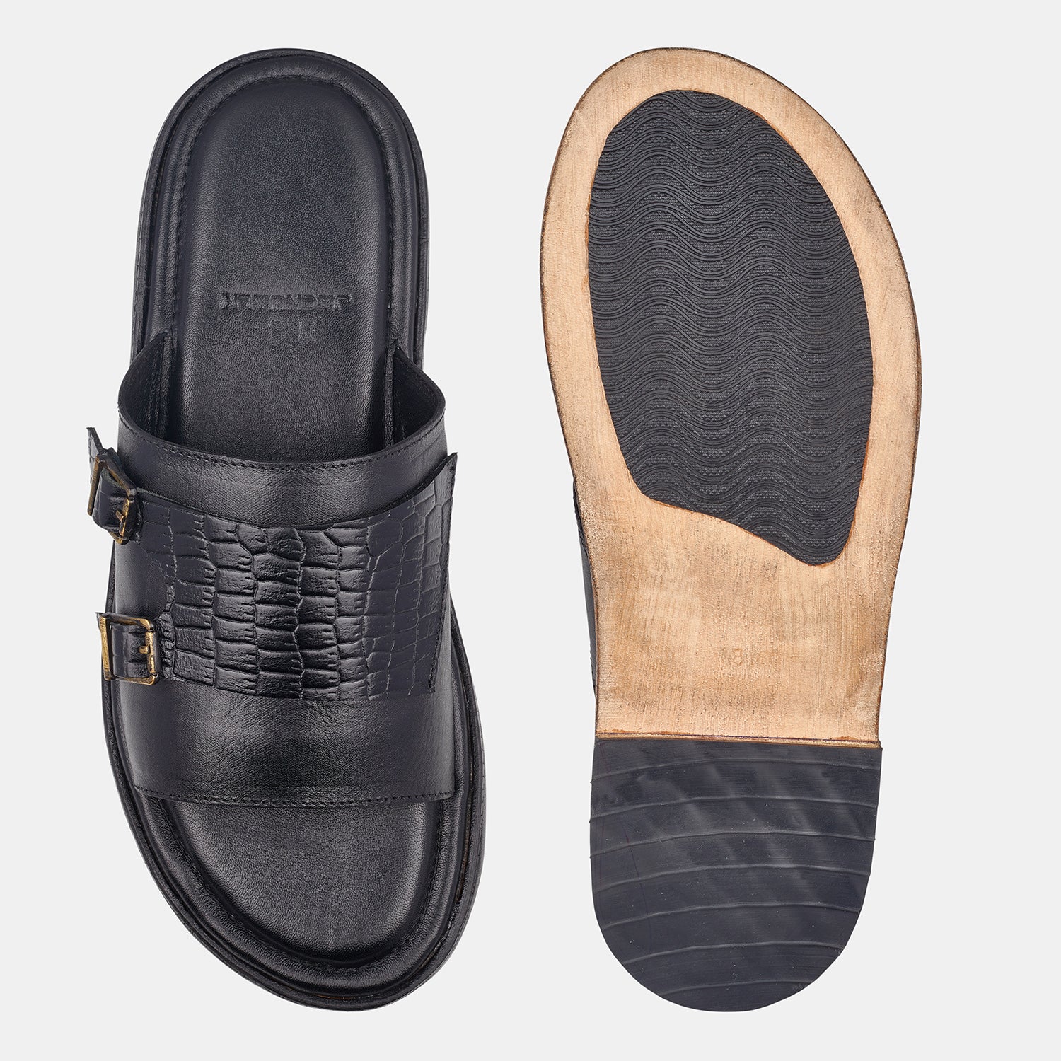 Black Daiz Croc Slipper