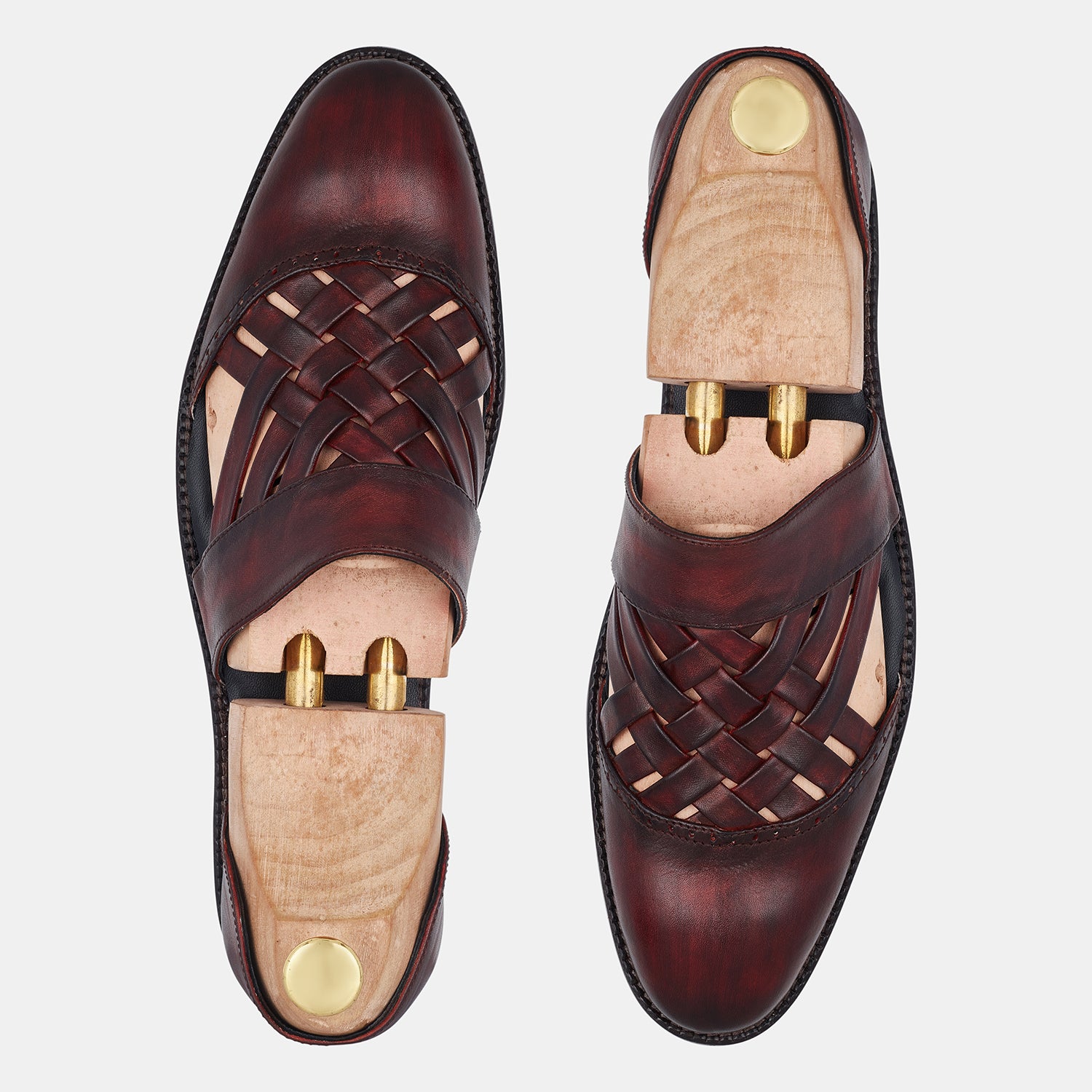 Burgundy Woad Oak marriage Shoes