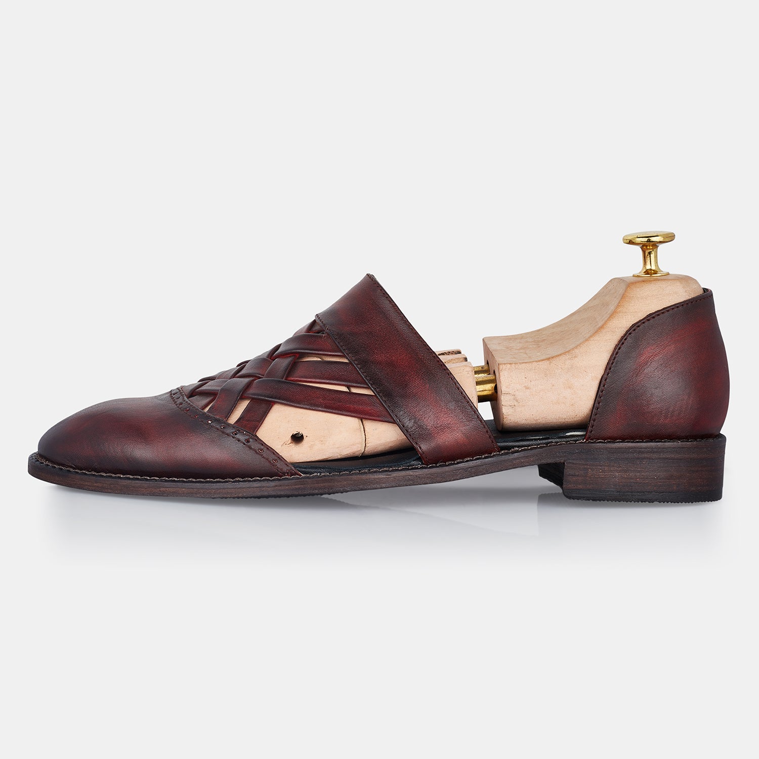 Burgundy Woad Oak marriage Shoes