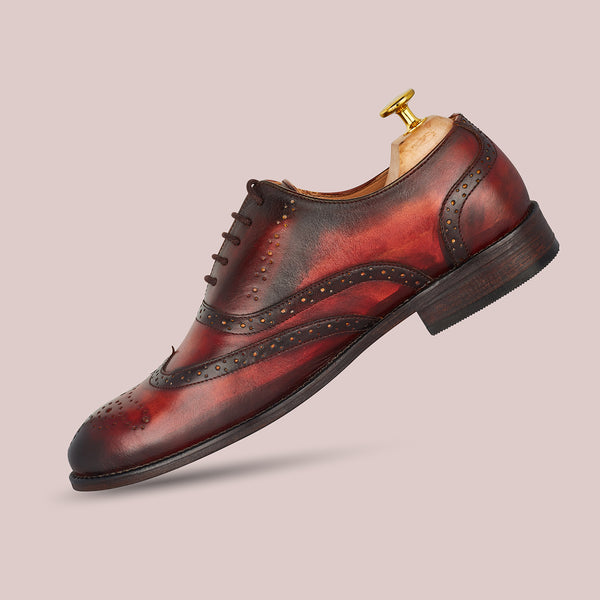 Red And Brown Steven Brock Lace-Up