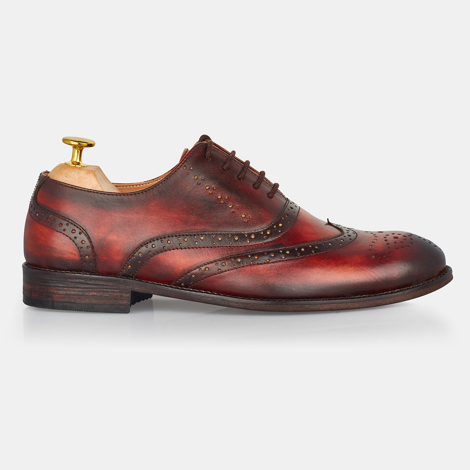 Red And Brown Steven Brock Lace-Up