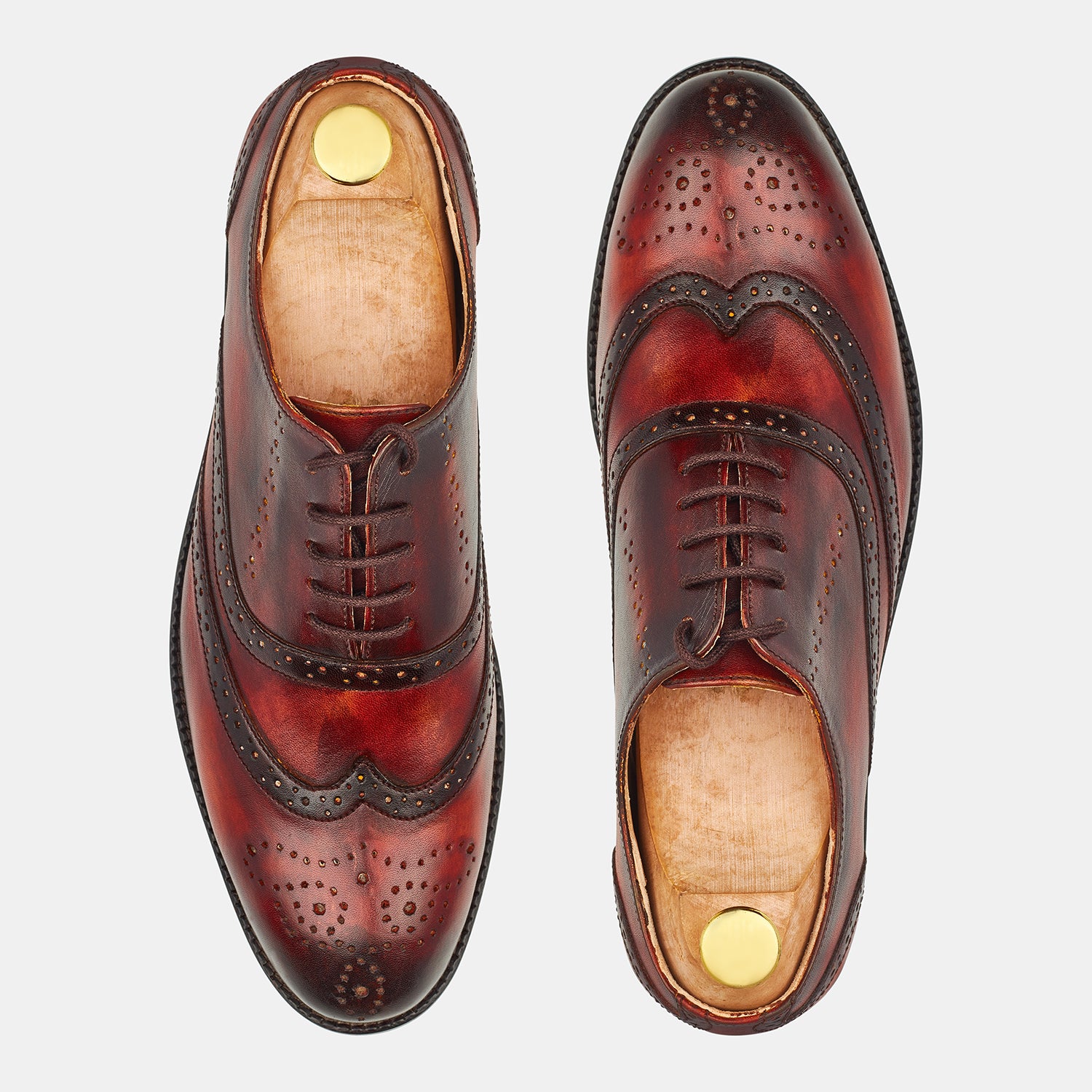 Red And Brown Steven Brock Lace-Up