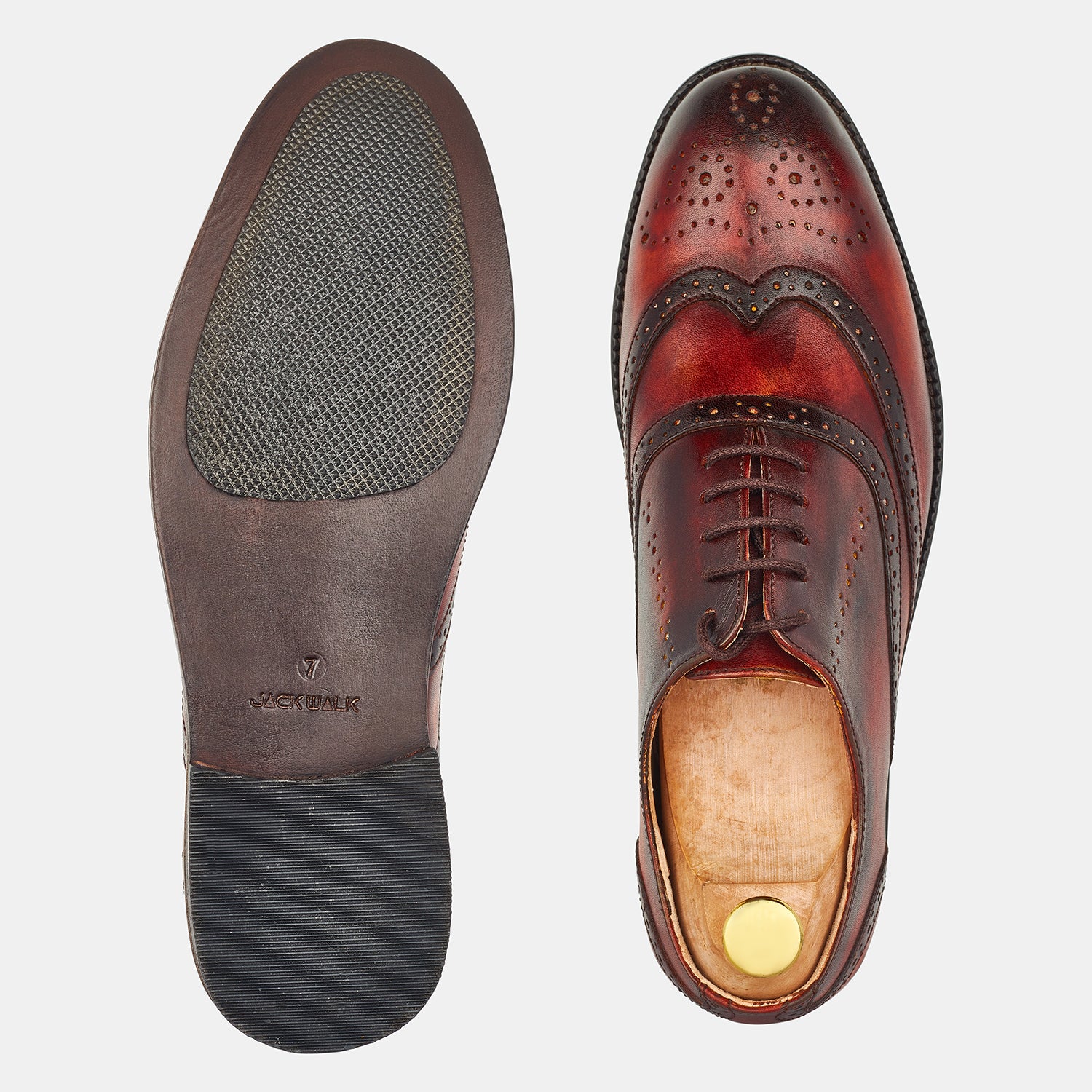 Red And Brown Steven Brock Lace-Up