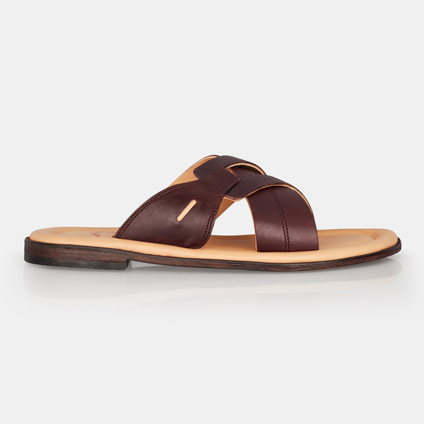 Brown Leather Slipper