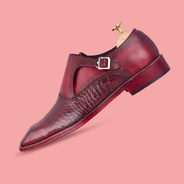 Red Crocodile Albert Monk Strap