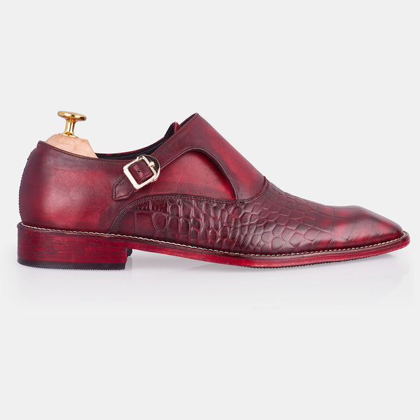 Red Crocodile Albert Monk Strap