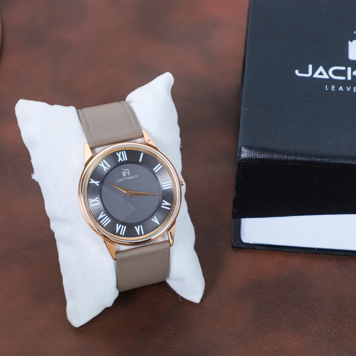 Gray Dial And Gray Strap Watch For Man