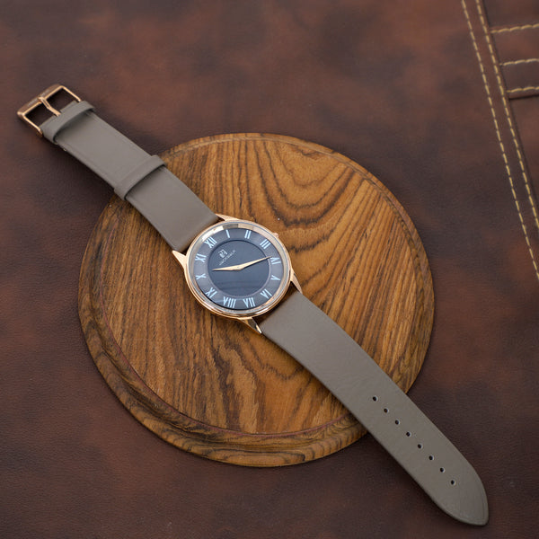 Gray Dial And Gray Belt Watch For Man